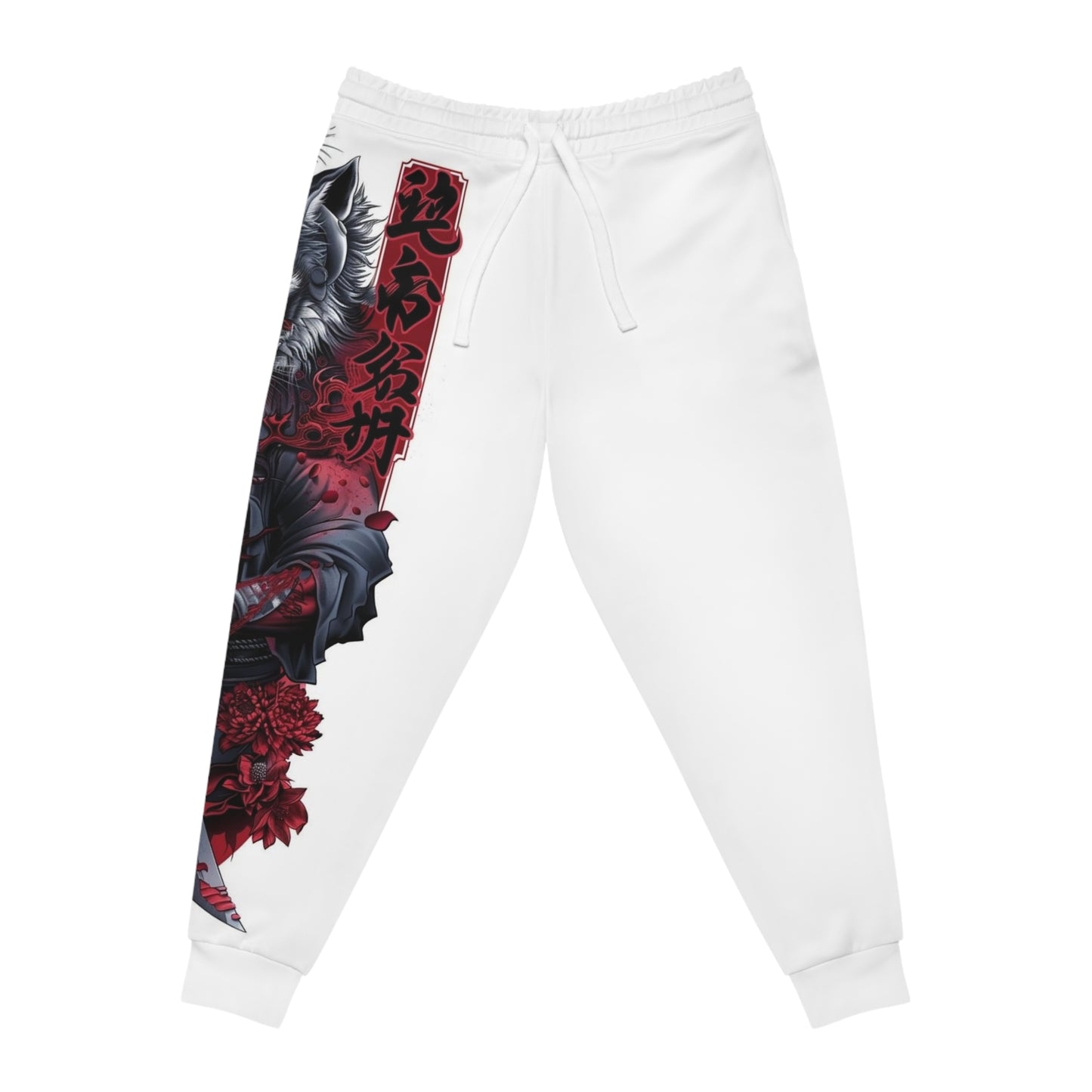 Samurai Floral Joggers — Japanese Sword AOP Athletic Pants