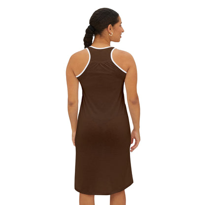 Beauty Is Her Shade – Racerback-Kleid mit meliert-künstlerischem Aufdruck und Grafik