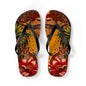 Tropical Leopard Flip Flops - Colorful Summer Footwear