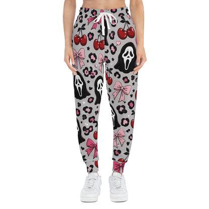 Scream Mask Cherry Leopard Joggers