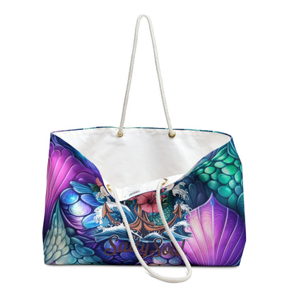 Salty Soul Mermaid Vacay Tote Bag - Tropical Beach Tote for Vacation & Getaways