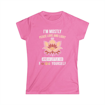 "I'm Mostly Love and Light" Women's Tee — Softstyle Casual Graphic Shirt