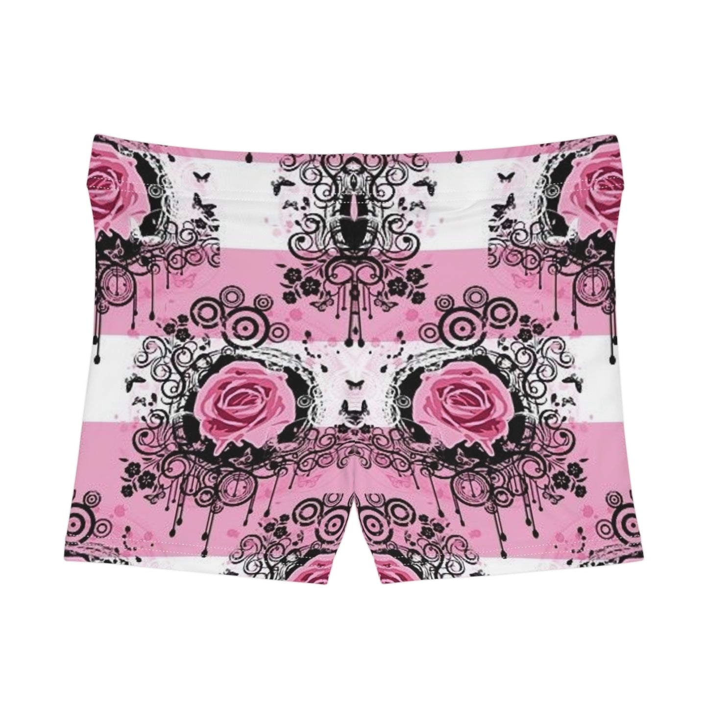 Lace Floral Striped Women's Shorts