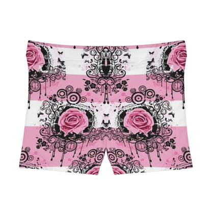 Lace Floral Striped Women's Shorts