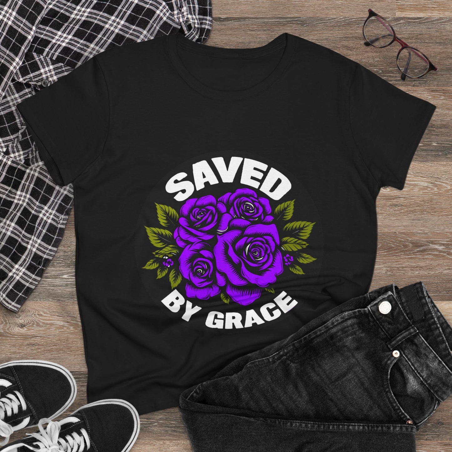 Saved By Grace Floral Tee