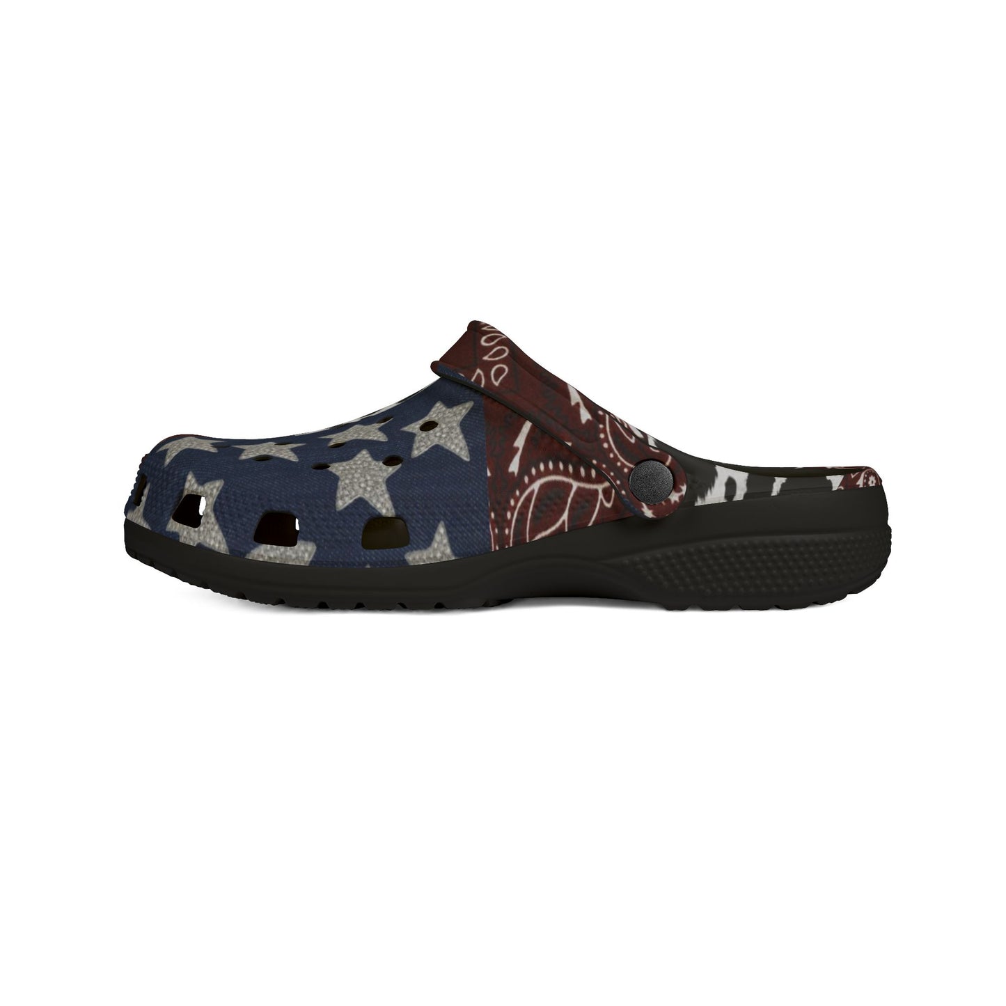 Western Style EVA Foam Rubber Shoes with Star & Cow Print