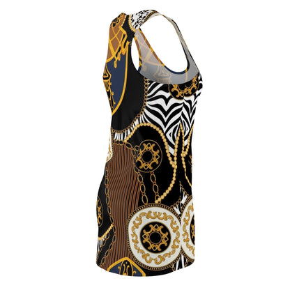 Gold Chain Baroque Racerback Dress