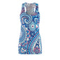Blue Paisley Racerback Dress – Floral Boho AOP Sundress