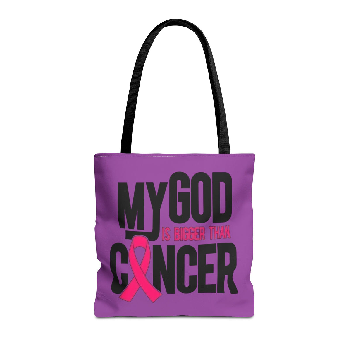 Tote Bag — "My God Is Bigger Than Cancer" Inspirational Cancer Awareness Tote