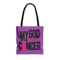 Tote Bag — "My God Is Bigger Than Cancer" Inspirational Cancer Awareness Tote