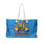Salty Beach Weekender Bag - Colorful Tropical Travel Tote for Summer Adventures