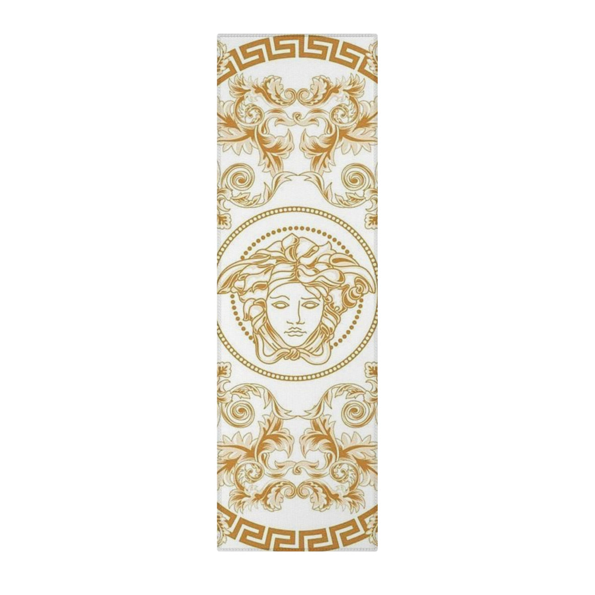Baroque Medusa Area Rug – Gold Ornate Decorative Accent Rug