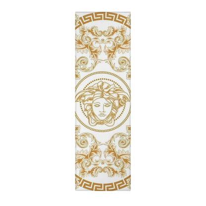 Baroque Medusa Area Rug – Gold Ornate Decorative Accent Rug