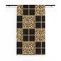 Leopard Chain Patchwork Sheer Curtain — Animal Print Window Panel