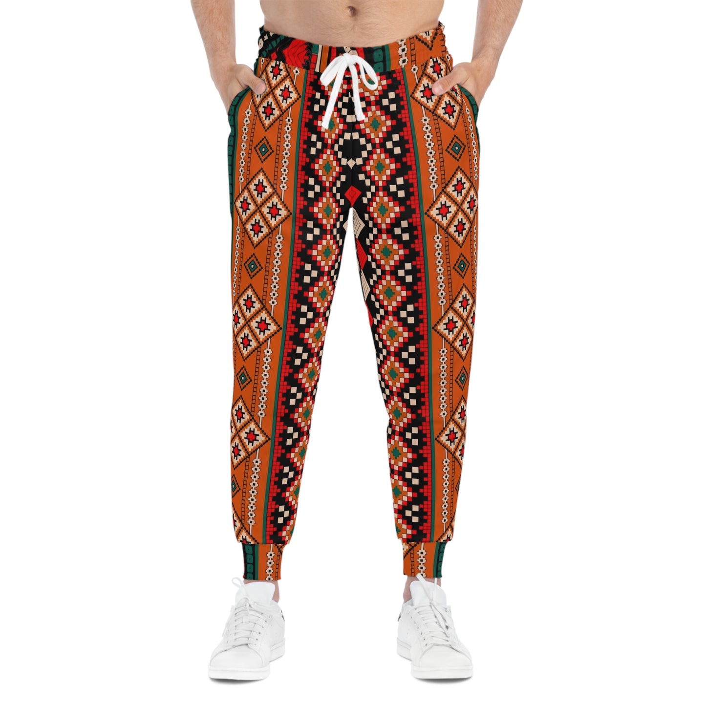 Tribal Print Athletic Joggers | Boho Style, Comfortable Lounge Wear, Perfect for Workouts, Festival Fashion, Gift Ideas