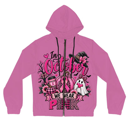 October We Wear Pink Full-Zip Hoodie