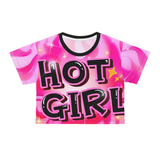 Hot Girl Pink Crop Tee - Trendy Fashion, Summer Outfits, Streetwear Style, Cute Casual Wear, Gift for Her