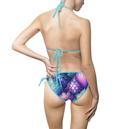 Bikini-Badeanzug für Damen mit lebendigem Blumenmuster – perfekt für Strandtage und Sommerspaß