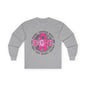Breast Cancer Awareness Long Sleeve Tee — Pink Ribbon “Fight” Leopard Design