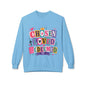Christian Crewneck Sweatshirt — "Chosen Loved Redeemed" Colorful Faith Design