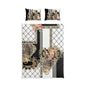 Ornate Leopard Floral Cotton Duvet Cover Set