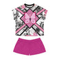 Floral Butterfly Women's Short Pajama Set for Cozy Nights