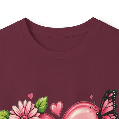 Survivor Floral Ribbon Long Sleeve Tee — Breast Cancer Awareness