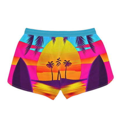 Tropical Sunset Women's Casual Shorts - Summer Beachwear for Vacation