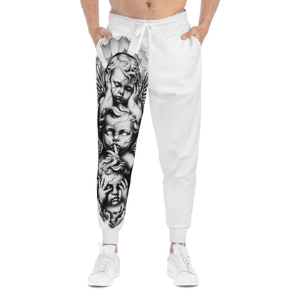 Cherub Tattoo Joggers — Angel Wing Graphic Athletic Pants