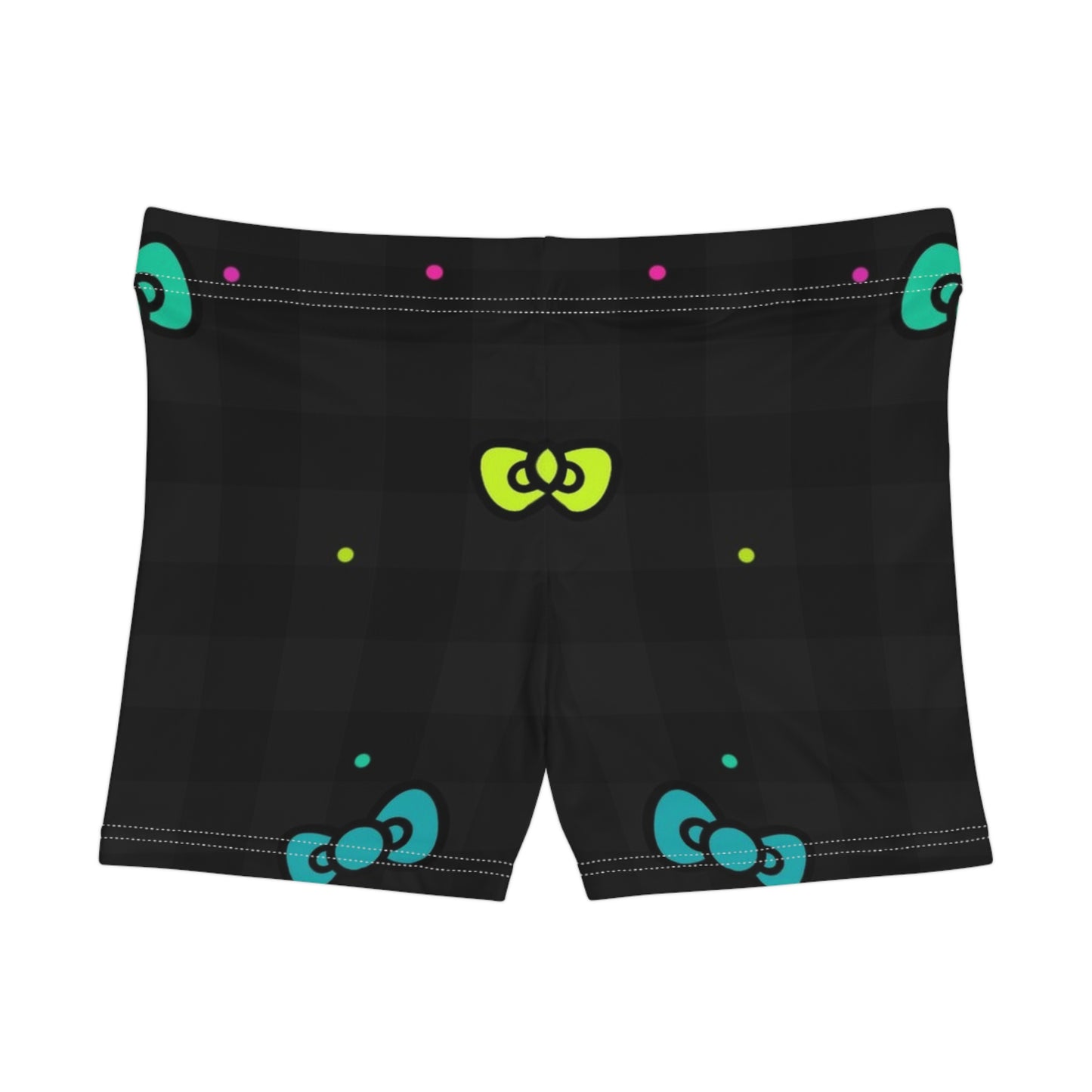 Black Plaid Women's Shorts