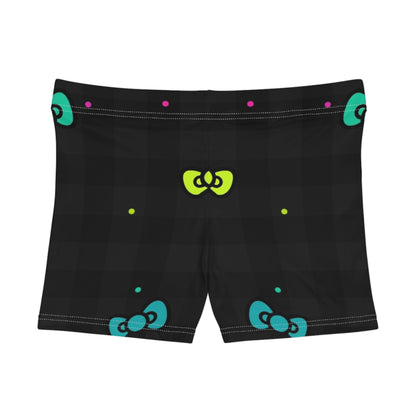 Black Plaid Women's Shorts