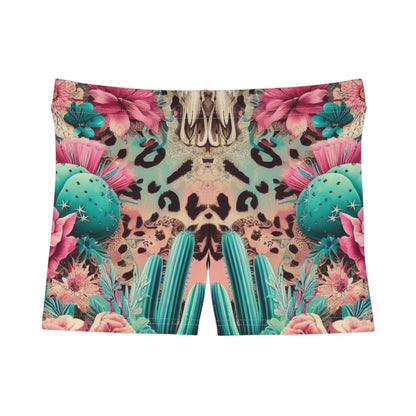 Western Desert Floral Women's Shorts - Trendy Summer Lounge Wear