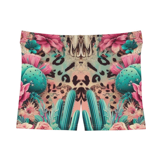 Western Desert Floral Women's Shorts - Trendy Summer Lounge Wear