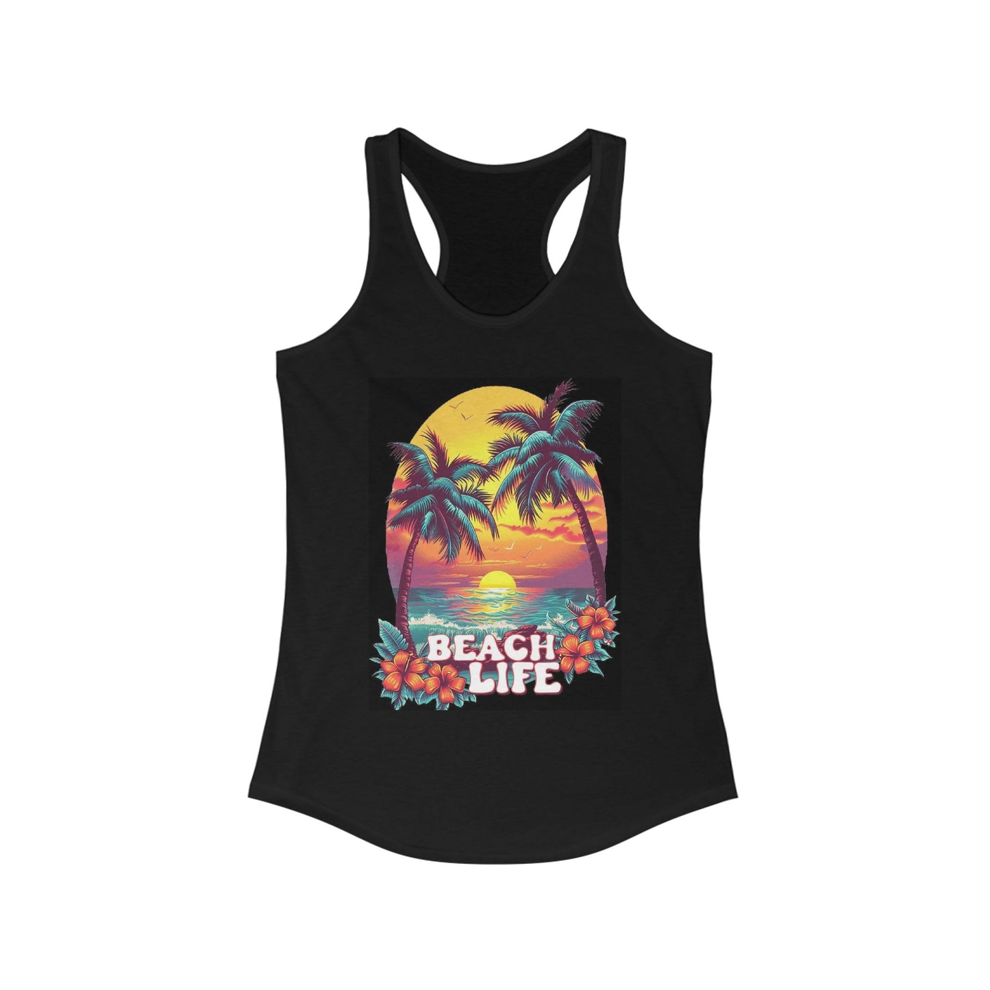 Beach Life Women's Racerback Tank Top – Perfect for Summer Vibes!