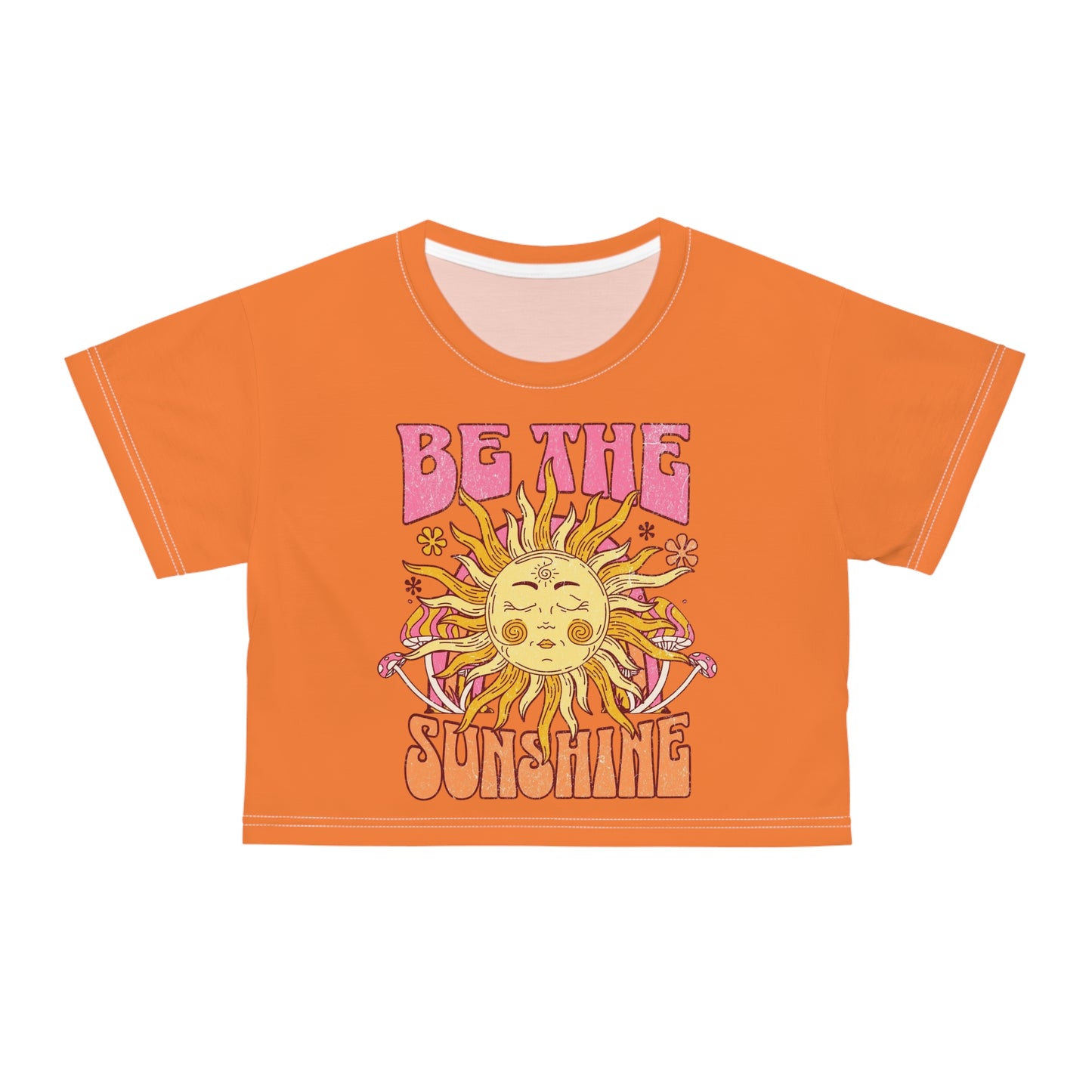 'Be The Sunshine' Crop Tee - Bright and Cheerful Summer Top