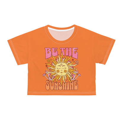'Be The Sunshine' Crop Tee - Bright and Cheerful Summer Top