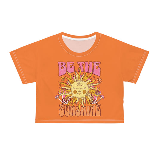 'Be The Sunshine' Crop Tee - Bright and Cheerful Summer Top