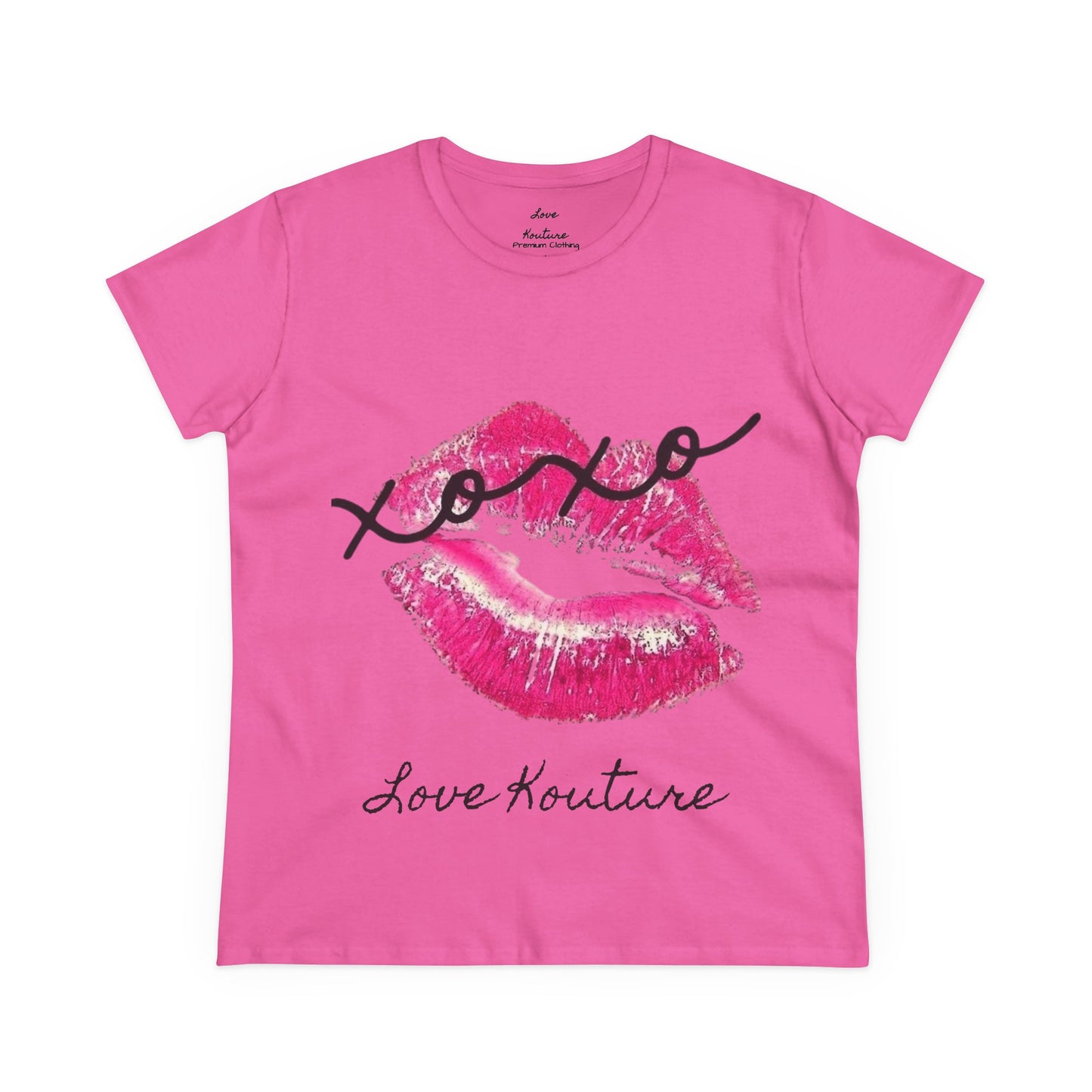 Women's Kissed Cotton Tee, Romantic Graphic Tee, Love Kouture Shirt, Valentine's Day Gift, Everyday Casual Wear, Stylish Women T-Shirt