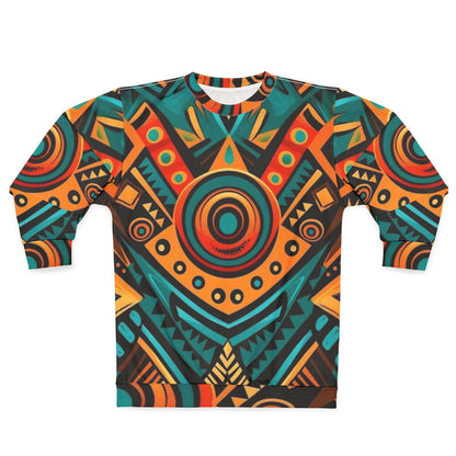 Tribal Geometric All-Over Print Sweatshirt