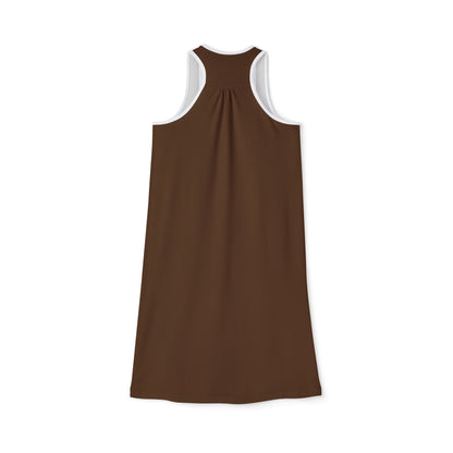 Beauty Is Her Shade – Racerback-Kleid mit meliert-künstlerischem Aufdruck und Grafik