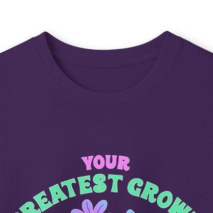 Long Sleeve Tee — "Your Greatest Growth Comes From Your Darkest Times" Floral Heart Motivational Shirt