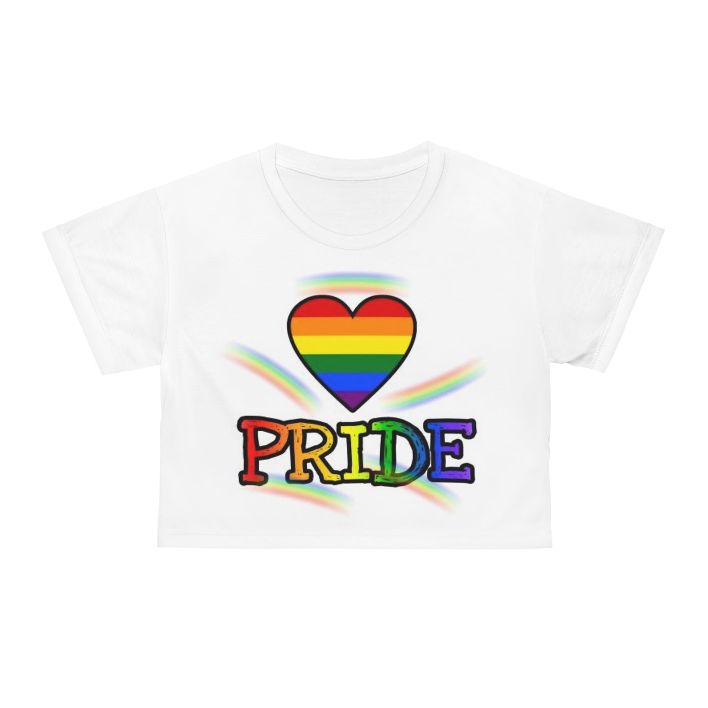 Pride Heart Crop Tee – Celebrate Love and Identity