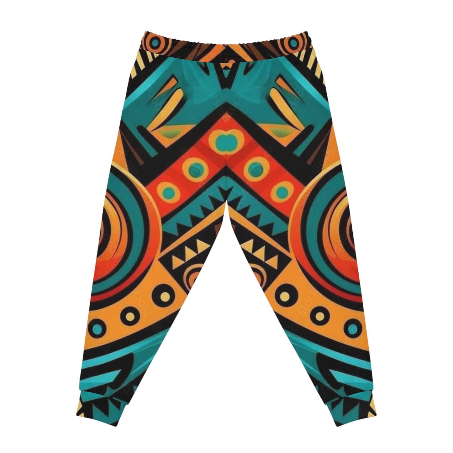 Tribal Geo Print Joggers — Vibrant Aztec Athletic Pants