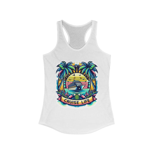 Cruise Life Women's Racerback Tank Top - Perfect for Beach Days and Summer Vibes