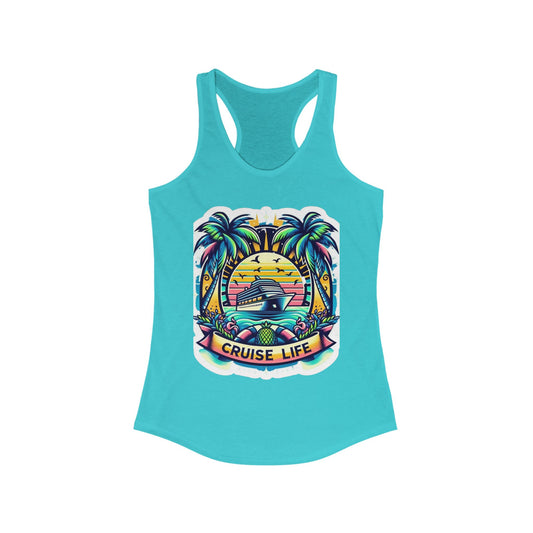Cruise Life Women's Racerback Tank Top - Perfect for Beach Days and Summer Vibes