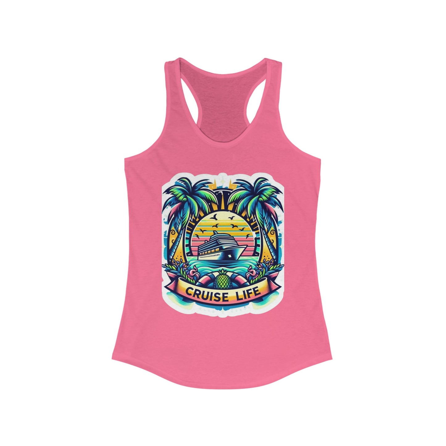 Cruise Life Women's Racerback Tank Top - Perfect for Beach Days and Summer Vibes