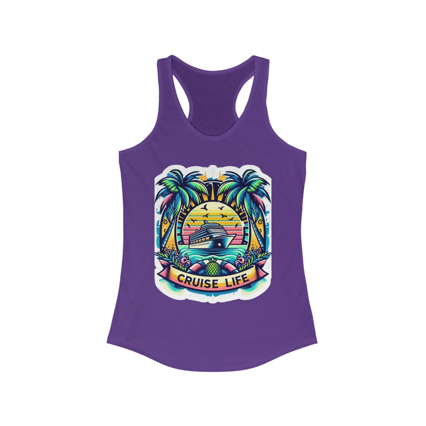 Cruise Life Women's Racerback Tank Top - Perfect for Beach Days and Summer Vibes