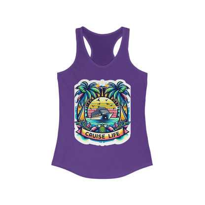 Cruise Life Women's Racerback Tank Top - Perfect for Beach Days and Summer Vibes