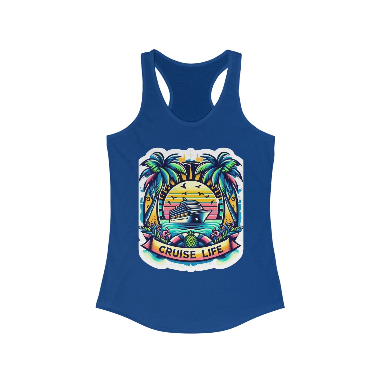 Cruise Life Women's Racerback Tank Top - Perfect for Beach Days and Summer Vibes