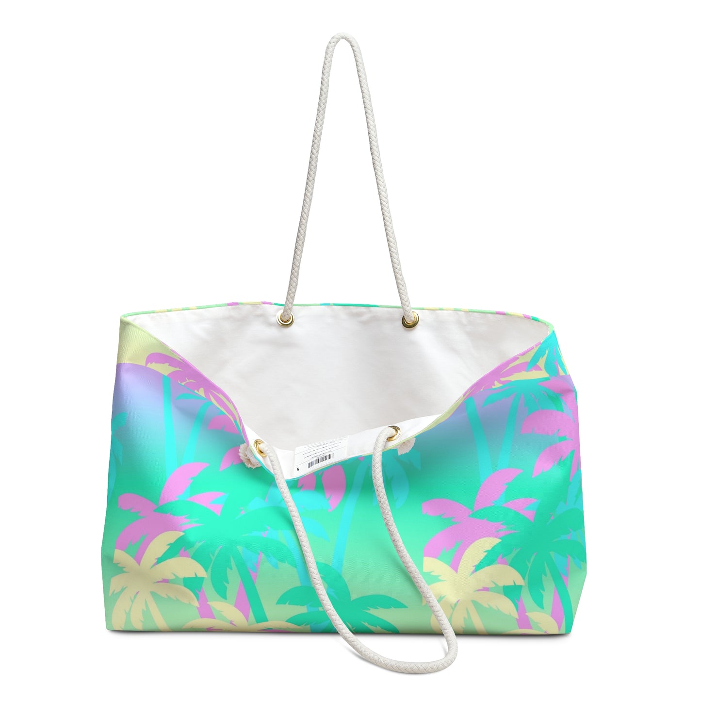 Tropical Pastel Palm Trees Vacay Tote Bag | Stylish Travel Tote for Beach & Vacations